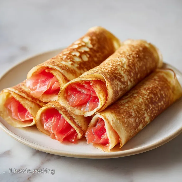 Rotolini di Crepes Salmone: Freschi e Vellutati