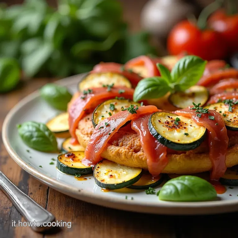 Rotolo di Zucchine Grigliate con Ricotta e Prosciutto