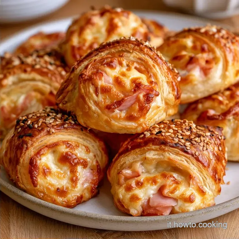 Rotolo Pasta Sfoglia in Friggitrice Ad con Prosciutto