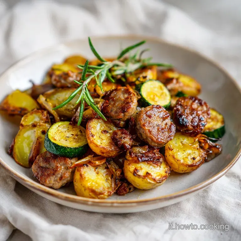 Salsiccia Zucchine E Patate: Dorate In Padella