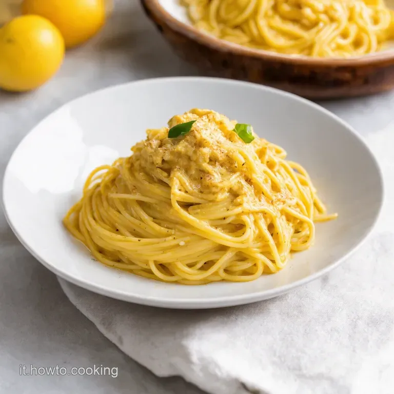 Spaghetti con Crema di Cavolfiore e Salsiccia