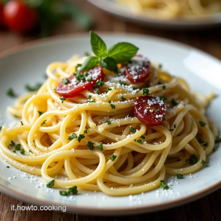 Spaghetti Speck Stracciatella e Pistacchio
