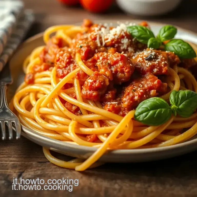Tagliatelle Al Rag&ugrave; Bolognese presentation