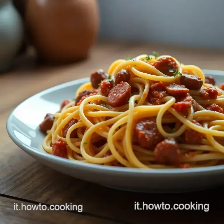 Tagliatelle Al Rag&ugrave; Di Salsiccia E Funghi presentation