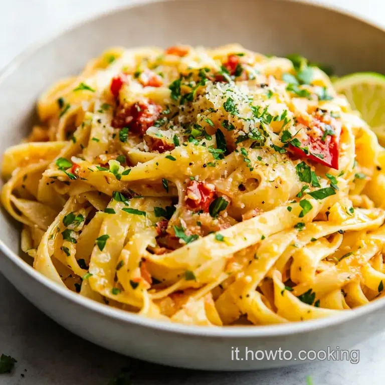 Tagliolini Al Limone Con Gamberi presentation