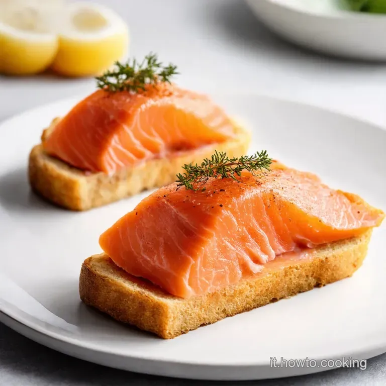 Tartine di Salmone Affumicato con Ricotta e Limone
