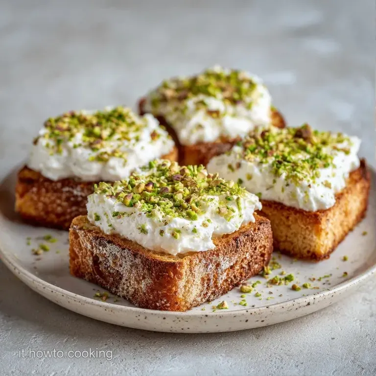 Composizione ordinata di tartine tostate disposte su un piatto bianco, con contrasti tra rosso pomodoro e verde erba.