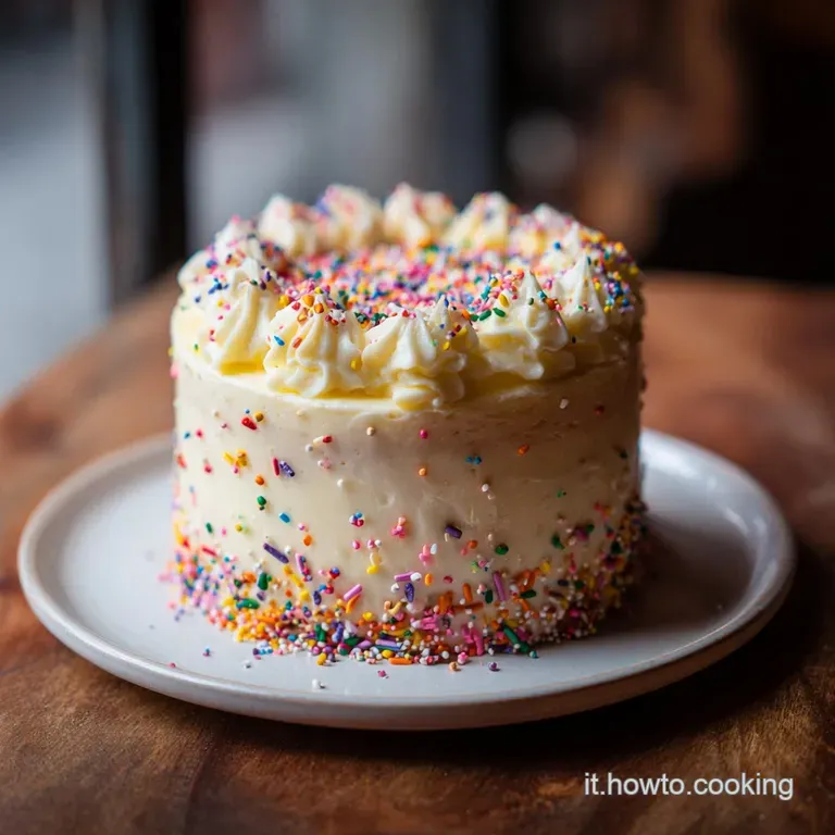 Slice of layered cake reveals fluffy cream filling; powdered sugar dusting, light, and airy. The perfect dessert for a cel...