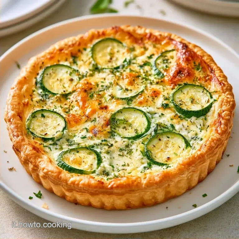 Torta Salata Di Pasta Sfoglia con Zucchine e Ricotta