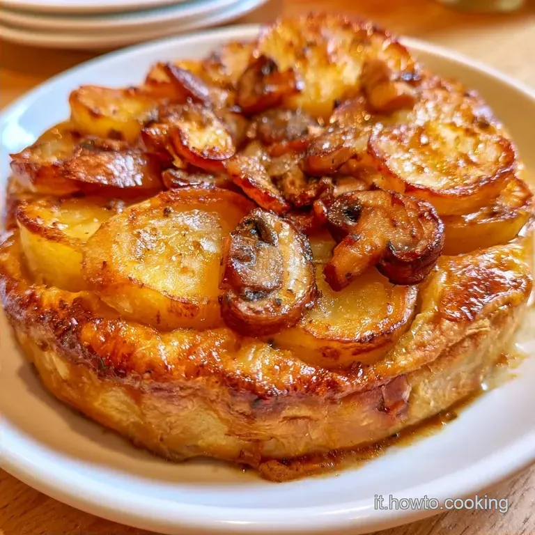 Torta Salata Patate Funghi con Pasta Sfoglia