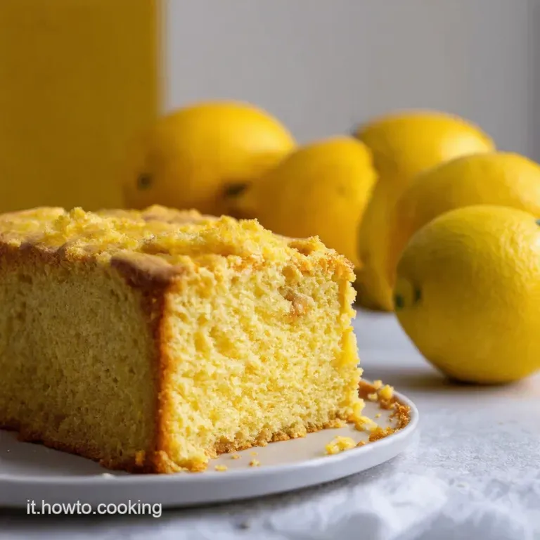 Torta Soffice Al Limone E Semi Di Papavero presentation