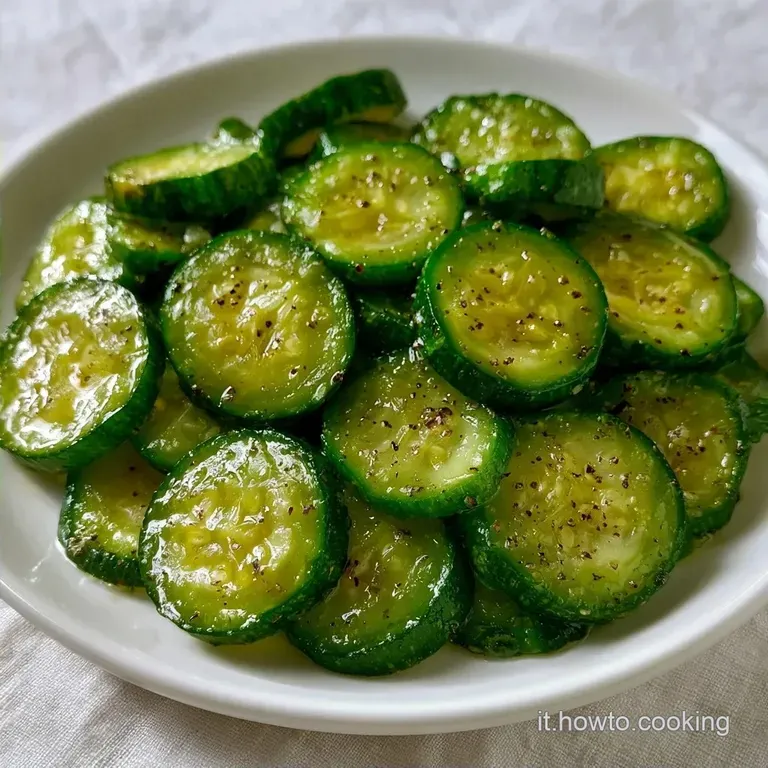 Zucchine In Umido con Aglio Dorato