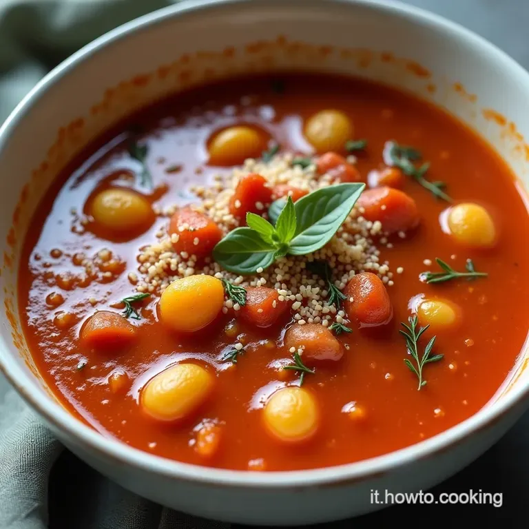 Zuppa Rustica di Fagioli Borlotti allItaliana con Crostini allAglio e Rosmarino
